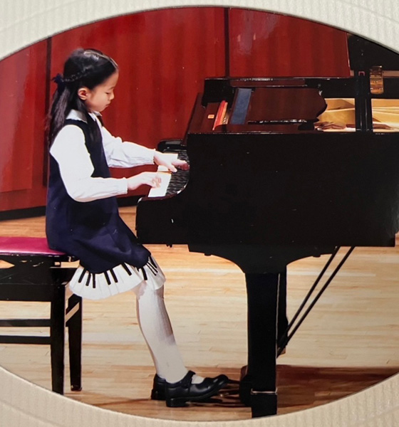 4歳の頃からピアノを習っていました。発表会ではいつも緊張してました！