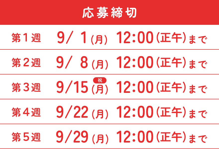 応募締切