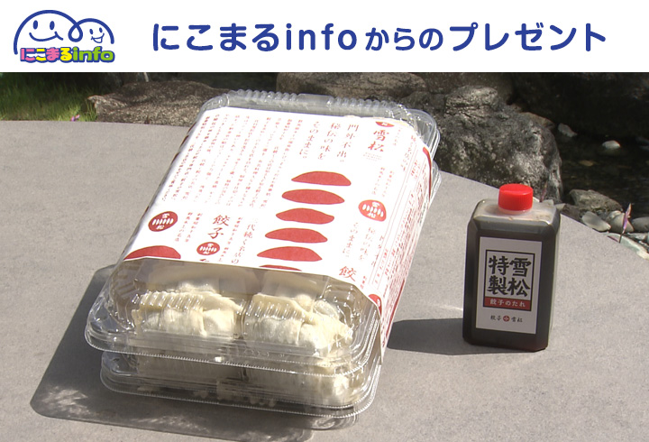 【にこまるinfo】「雪松の餃子36個入り」1ケースとタレのセット　
