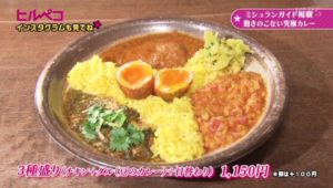 3種盛り（チキン+ダル（豆カレー）+日替わり）